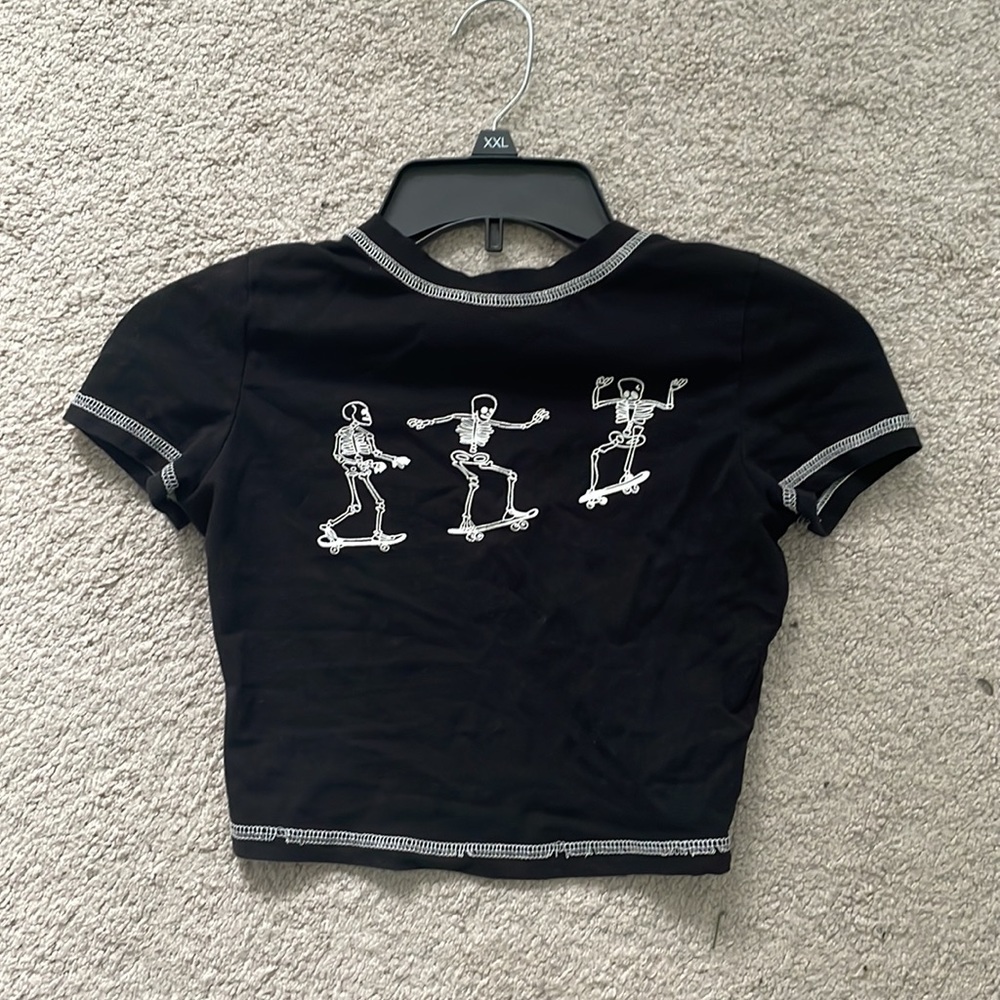 SHEIN Skeleton Crop Top